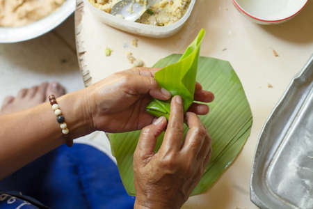 Thai traditional dessert, Kanom tanの写真素材