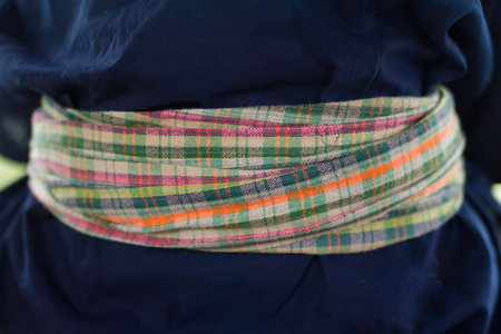 Asia farmer sash texture and abstract for background,