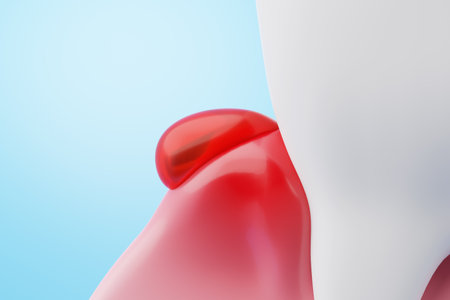 Ginviting, bleeding gums 3D illustrationの写真素材