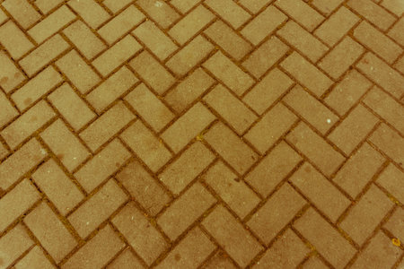 brown square concete tile floor