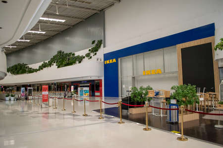 Nonthaburi, Thailand - April 11, 2020: IKEA store in department store are closed during the Covid-19 quarantine law enforcement.のeditorial素材