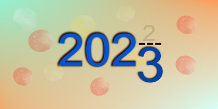 Happy New Year 2023 Poster on beautiful gradient colorの写真素材