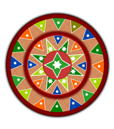 An Assamese Traditional conical hat made from tightly woven bamboo or cane. In Assamese language it is known as Jaapiの写真素材