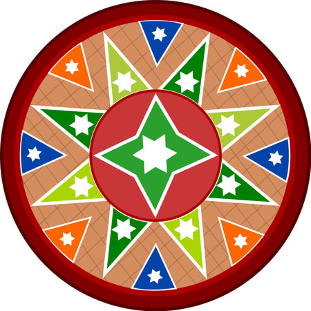 An Assamese Traditional conical hat made from tightly woven bamboo or cane. In Assamese language it is known as Jaapiの写真素材