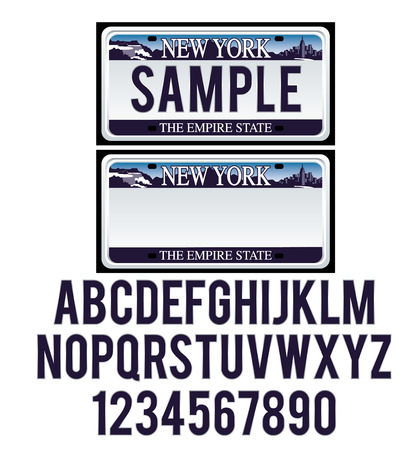 License Plate New Yorkのイラスト素材
