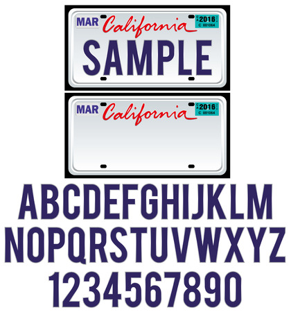 License Plate Californiaのイラスト素材