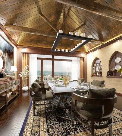 Modern Asia Dining Roomの写真素材