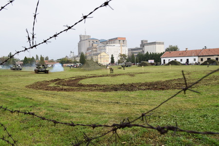 army tanks in the fieldの写真素材