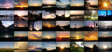beautiful skyscapes and sunsetsの写真素材