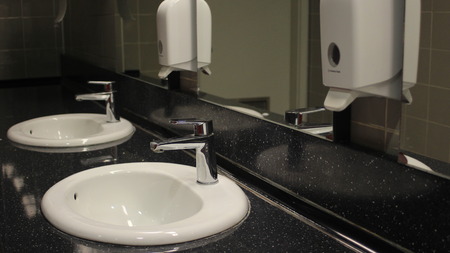 modern public restroomの写真素材
