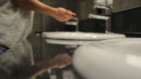 modern public restroom,blurredの写真素材