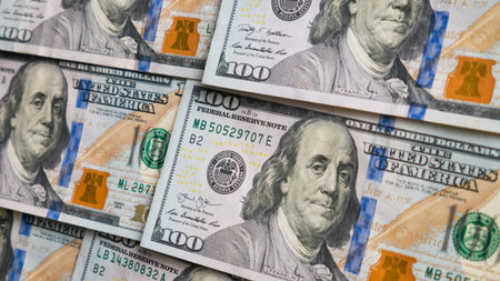 Currency US dollar banknotes close-up. Portrait of the President.