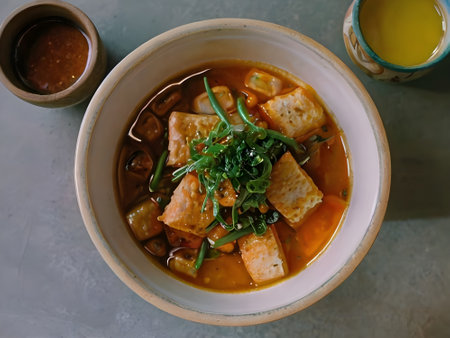 Korean traditional food Tteokbokki, Miso soupの素材