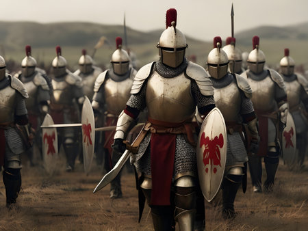 Members of history club wear historical uniform during historical reenactment of Kiev Liberation in 1943 in Kiev, Ukraine.の素材