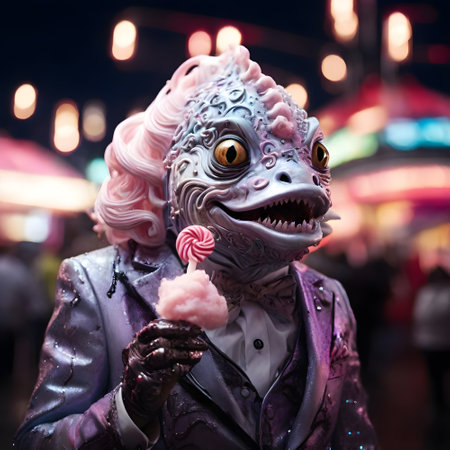 An unidentified participant at the annual Las Vegas Halloween parade held in Las Vegas, Nevadaの素材