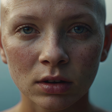 Portrait of a young girl with freckles on her faceの素材