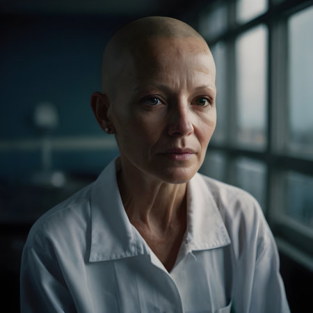 Portrait of a bald man in a white shirt in the officeの素材