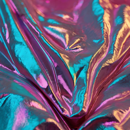 Macro shot of colorful foil. Abstract background and texture for design.の素材