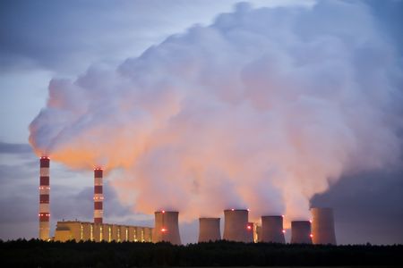 power station in Belchatow Poland - eveningのeditorial素材