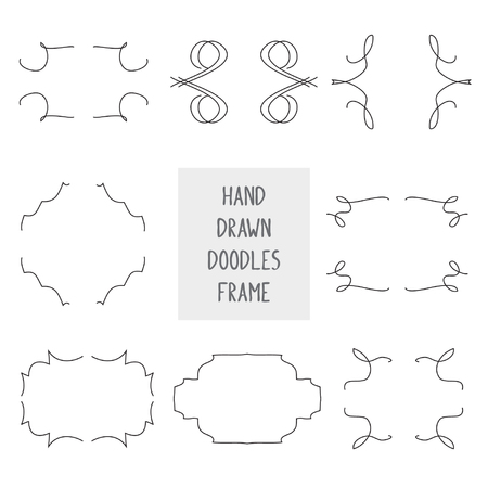 Hand Drawn Doodles Framesのイラスト素材