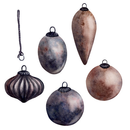 cotton. Watercolor. isolate. For prints, printing, stickers, tags, corporate identity, web design, invitations, patterns. Attribute of winter holidays. hand drawnの写真素材