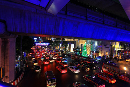traffic jam in bangkok