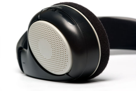 Headphones on the white background.