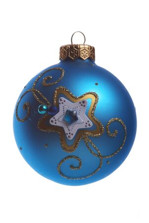 Blue Christmas decoration ball.の写真素材