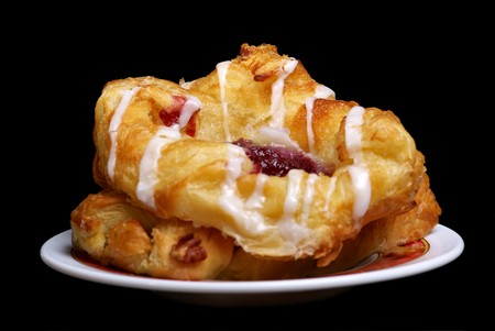 Two buns with a jamの写真素材