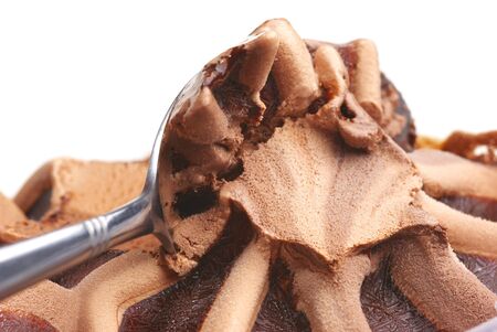 Take a chocolate ice creamの写真素材