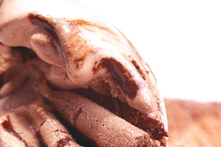Chocolate ice cream closeupの写真素材