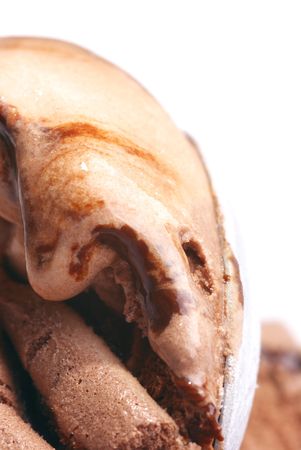 Chocolate ice cream closeupの写真素材