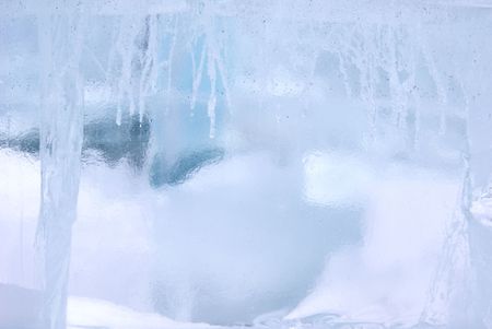 Closeup view of Ice brick wall, backgroundの写真素材
