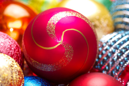 Beautiful Christmas ballsの写真素材