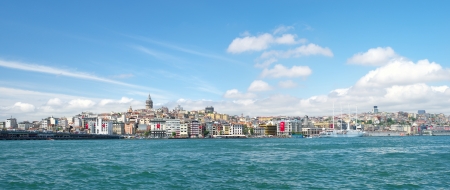 Panoramic view to Galata tower of Istanbul, Turkey.の写真素材