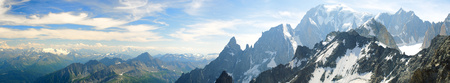 Mountain range of the Mont Blancの写真素材