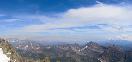 Panoramic landscape of Mont Blancの写真素材