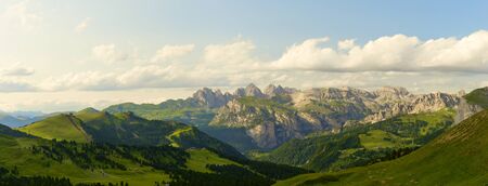Picturesque Italian Dolomites panoramic landscapeの写真素材