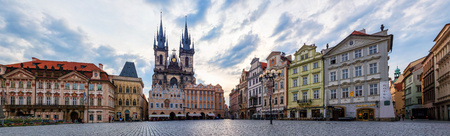 Old Town square with Tyn Church in Pragueのeditorial素材