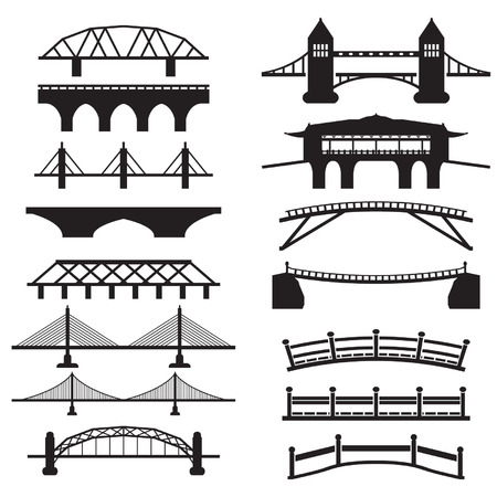Bridge icons set のイラスト素材