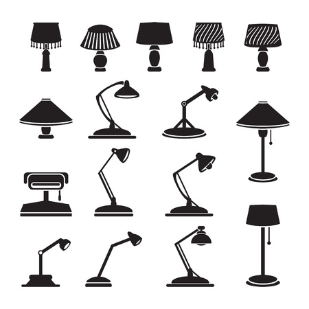 Vector lamps setのイラスト素材