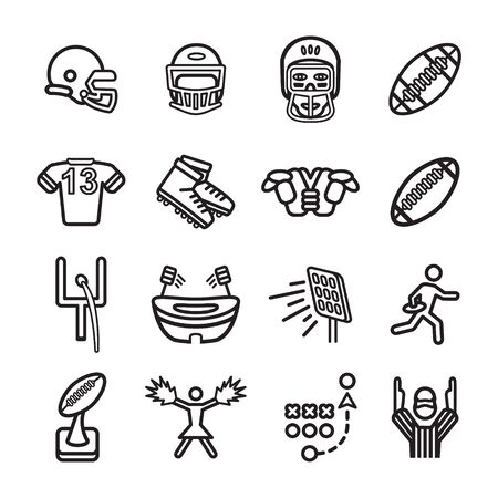 American football icon set. Vector eps10.のイラスト素材