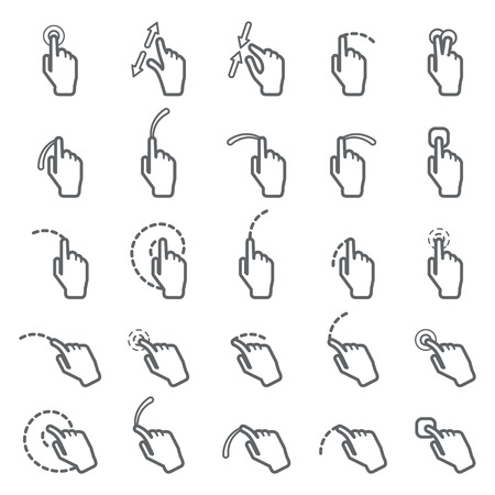 Touch screen icon set. Vector eps10.のイラスト素材