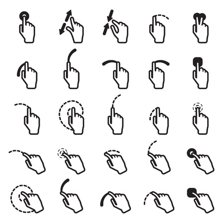Touch screen icon set. Vector eps10.のイラスト素材