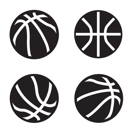 Basketball icon in four variations. Vector eps 10.のイラスト素材