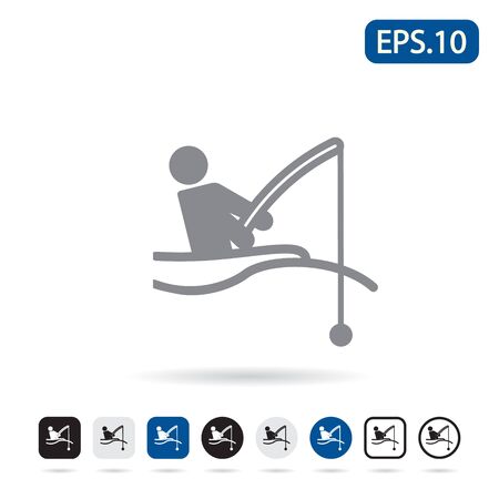 Fishing icon. Vector eps 10.のイラスト素材