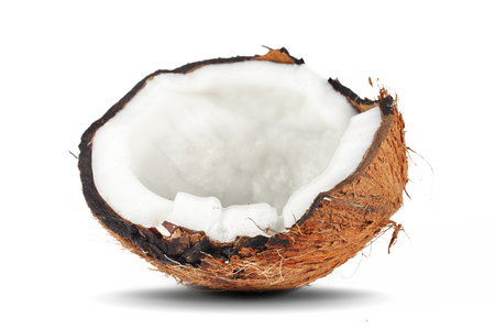 Coconut isolated on white backgroundの写真素材