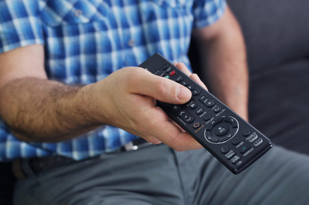Switching channels with TV remote control