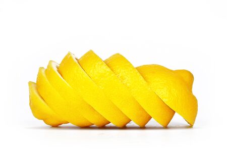 Lemon isolated on whiteの写真素材
