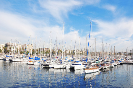 BARCELONA, SPAIN, SEPTEMBER 14, 2015: Port Vell in Barcelona, Spainのeditorial素材